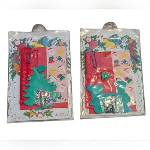 Vintage Stationary Set With Stickers  Christmas Theme NIP Set Of 2‎
